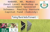 NABARD, HO, Mumbai Zonal Level Workshop on Government Sposored Schemes- Poultry Venture Capital Fund (Subsidy)