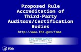 Proposed Rule Accreditation of Third-Party Auditors/Certification Bodies .