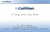 Www.incommon.org A View into the Mi$t 1 RL "Bob" Morgan University of Washington Co-chair, InCommon Technical Advisory Committee.