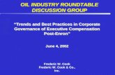 OIL INDUSTRY ROUNDTABLE DISCUSSION GROUP “Trends and Best Practices in Corporate Governance of Executive Compensation Post-Enron” June 4, 2002 “Trends.