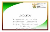 INDLELA Presentation to the Portfolio Committee Higher Education and Training 23 February 2010.