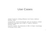 Use Cases Alistair Cockburn, Writing Effective Use Cases, Addison- Wesley, 2000. Grady Booch, James Rumbaugh, and Ivar Jacobson, Unified Modeling Language