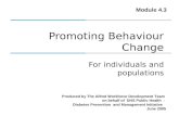 Produced by The Alfred Workforce Development Team on behalf of DHS Public Health - Diabetes Prevention and Management Initiative June 2005 Promoting Behaviour.