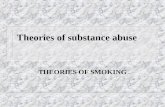 Theories of substance abuse THEORIES OF SMOKING. Smoking n The resistance shown by smokers to large- scale campaigns to discourage the practice has prompted.