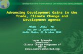 Advancing Development Gains in the Trade, Climate Change and Development agenda AMCEN – UNECA – AU Pre COP 15 Conference Addis Ababa, 23 October 2009 Lucas.