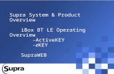 Supra System & Product Overview iBox BT LE Operating Overview -ActiveKEY -eKEY SupraWEB.