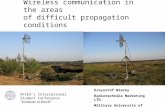 Wireless communication in the areas of difficult propagation conditions Krzysztof Wierny Radiotechnika Marketing LTD. Military University of Technology.