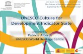 UNESCO Culture for Development Indicator Suite presented by Patricia Alberth UNESCO World Heritage Centre Supported by Joint Nordic Conference, 24-25 November.