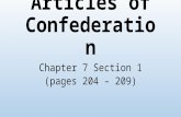 Articles of Confederation Chapter 7 Section 1 (pages 204 – 209)