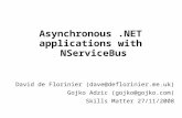 Asynchronous.NET applications with NServiceBus David de Florinier (dave@deflorinier.me.uk) Gojko Adzic (gojko@gojko.com) Skills Matter 27/11/2008.