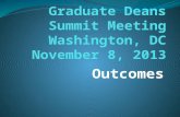 Outcomes. Structure of the Summit Meeting Purpose: To bring together HBCU graduate deans and black graduate deans from PWIs for forthright discussions.