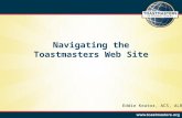 Navigating the Toastmasters Web Site Eddie Keator, ACS, ALB.