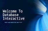 SALES AND MARKETING ANALYTICS Welcome To Database Interactive.