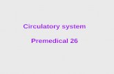 Circulatory system Premedical 26. The circulatory system carries blood and dissolved substances to and from different places in the body. The heart has.