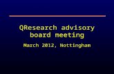 QResearch advisory board meeting March 2012, Nottingham.