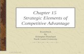 © 2005 Prentice Hall15-1 Chapter 15 Strategic Elements of Competitive Advantage PowerPoint By Kristopher Blanchard North Central University.