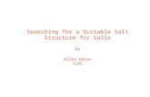 Feb 3, 2005 Searching for a Suitable Salt Structure for SalSa by Allen Odian SLAC.