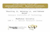 Structural Data De-anonymization: Quantification, Practice, and Implications Shouling Ji, Weiqing Li, and Raheem Beyah Georgia Institute of Technology.