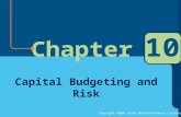 Copyright ©2003 South-Western/Thomson Learning Chapter 10 Capital Budgeting and Risk.