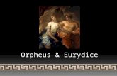 Orpheus & Eurydice. Orpheus Hypothetical PIE verb *orbhao- “to be deprived” From PIE *orbh- “to put asunder, separate” Greek orphe- “darkness” Greek orphanos-