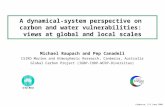 A dynamical-system perspective on carbon and water vulnerabilities: views at global and local scales Michael Raupach and Pep Canadell CSIRO Marine and.