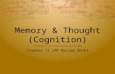 Memory & Thought (Cognition) Chapter 11 (AP Review Book)