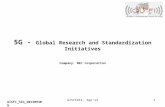 GISIF#14, Sep’131 5G - Global Research and Standardization Initiatives Company: NEC Corporation GISFI_SIG_201309406.