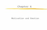 Chapter 6 Motivation and Emotion. Motivation  Motivation  An internal state that activates behavior and directs it toward a goal  Psychologists infer.