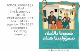 AMANI campaign حملة اماني Interagency Child Protection and GBV Inter-agency CP/SGBV awareness-raising campaign.