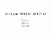 Shotgun Option Offense Coach Jared Carson. Formations.