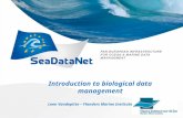 Introduction to biological data management Leen Vandepitte – Flanders Marine Institute.