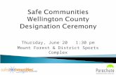Thursday, June 20 1:30 pm Mount Forest & District Sports Complex.