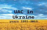 UAC in Ukraine years 1991-2013. List of Roman Catholic Dioceses in Ukraine Archdiocese of Lviv Diocese of Kyiv-Zhytomyr Diocese of Kamyanets-Podilskyi.