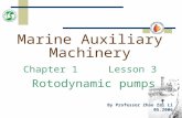 Marine Auxiliary Machinery Chapter 1 Lesson 3 Rotodynamic pumps By Professor Zhao Zai Li 05.2006.