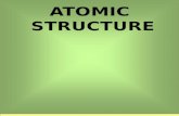 ATOMIC STRUCTURE. ATOMIC MASS UNIT (a.m.u.) A system of mass measurement used for extremely tiny particles (such as the parts of an atom) 1 a.m.u. = 1.66.