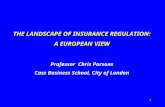 1 THE LANDSCAPE OF INSURANCE REGULATION: A EUROPEAN VIEW Professor Chris Parsons Cass Business School, City of London.