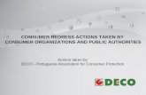 CONSUMER REDRESS ACTIONS TAKEN BY CONSUMER ORGANIZATIONS AND PUBLIC AUTHORITIES Actions taken by DECO - Portuguese Association for Consumer Protection.