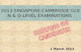 1 SINGAPORE-CAMBRIDGE GCE N & O-LEVEL EXAMINATIONS 2013 SINGAPORE-CAMBRIDGE GCE N & O-LEVEL EXAMINATIONS 1 March 2013.