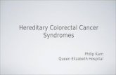 Hereditary Colorectal Cancer Syndromes Philip Kam Queen Elizabeth Hospital.