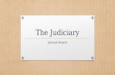 The Judiciary Judicial Branch. National Judicial Supremacy Judicial review of other branches Established in Marbury v. Madison 1803 Judicial Review: the.