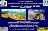 73 IUVSTA Workshop on Nanostructures on two-dimensional solids September 22 nd – September 26 th 2014 Eisenerz, AUSTRIA Organizing Committee: Christian.