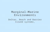 Marginal-Marine Environments Deltas, Beach and Barrier Island systems,