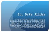 ELL Data Slides Note for PD Network Members: This set of slides includes up to date data regarding English language learners in Massachusetts. This set.