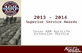 2013 - 2014 Superior Service Awards Texas A&M AgriLife Extension Service.