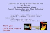 Thank you: Joint Fire Science Program Effects of using Visualization and Animation in Presentations about Forest Succession and Fire Behavior Potential.