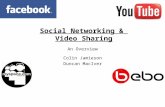 Social Networking & Video Sharing An Overview Colin Jamieson Duncan MacIver.