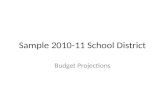 Sample 2010-11 School District Budget Projections.
