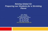 Raising Global IQ: Preparing our Students for a Shrinking Planet Carl Hobert Axis of Hope Boston University 621 Commonwealth Avenue Boston, MA 02215 Tel.