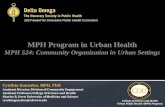2014 Award for Innovative Public Health Curriculum College of Science and Health Urban Public Health (MPH) Program.