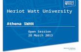 Heriot Watt University Athena SWAN Open Session 28 March 2013.